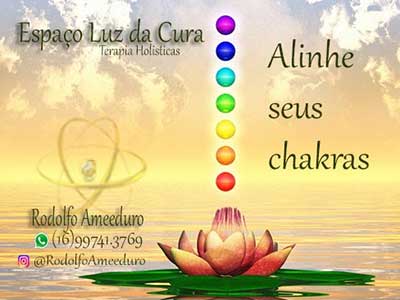 Alinhamento de chakras com cristais em Araraquara da Espaço Luz da Cura